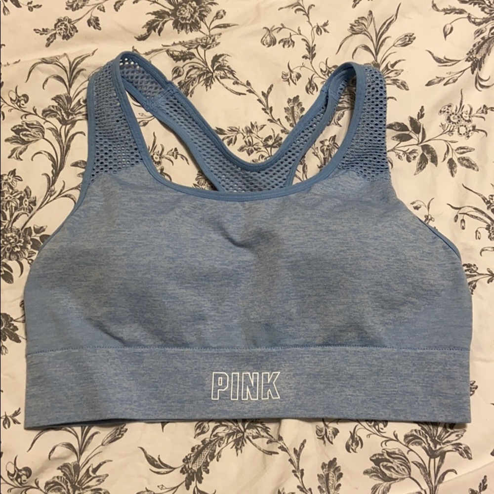 pink seamless sports bra